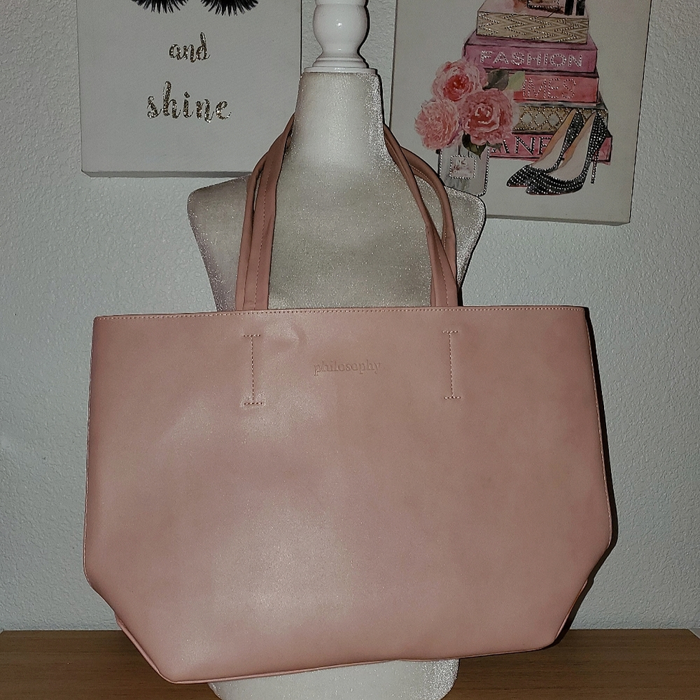 💕 NEW. Philosophy light pink tote